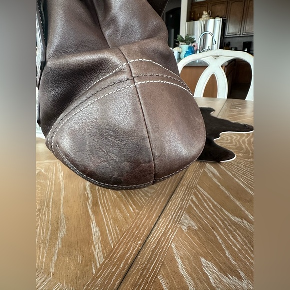 Vintage Brown Leather Coach Bag - Picture 3 of 7